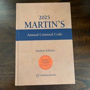 2025 Martin's Annual Criminal Code Student Edition